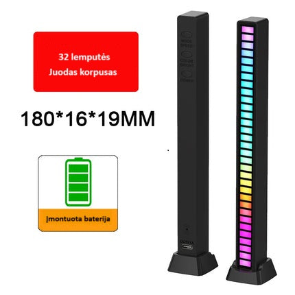 Į muzikos ritmą reaguojanti RGB LED lempa