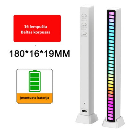 Į muzikos ritmą reaguojanti RGB LED lempa