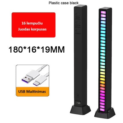 Į muzikos ritmą reaguojanti RGB LED lempa