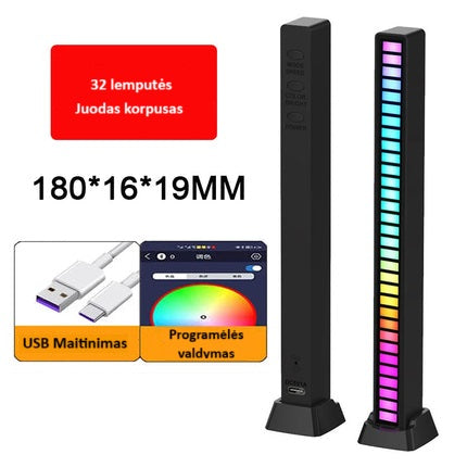 Į muzikos ritmą reaguojanti RGB LED lempa